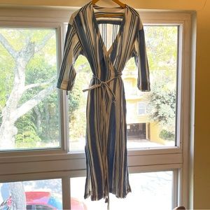 Madewell Striped Cotten/linen dress